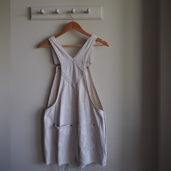 Cream Shortall Cutoffs - Picture 2 of 2